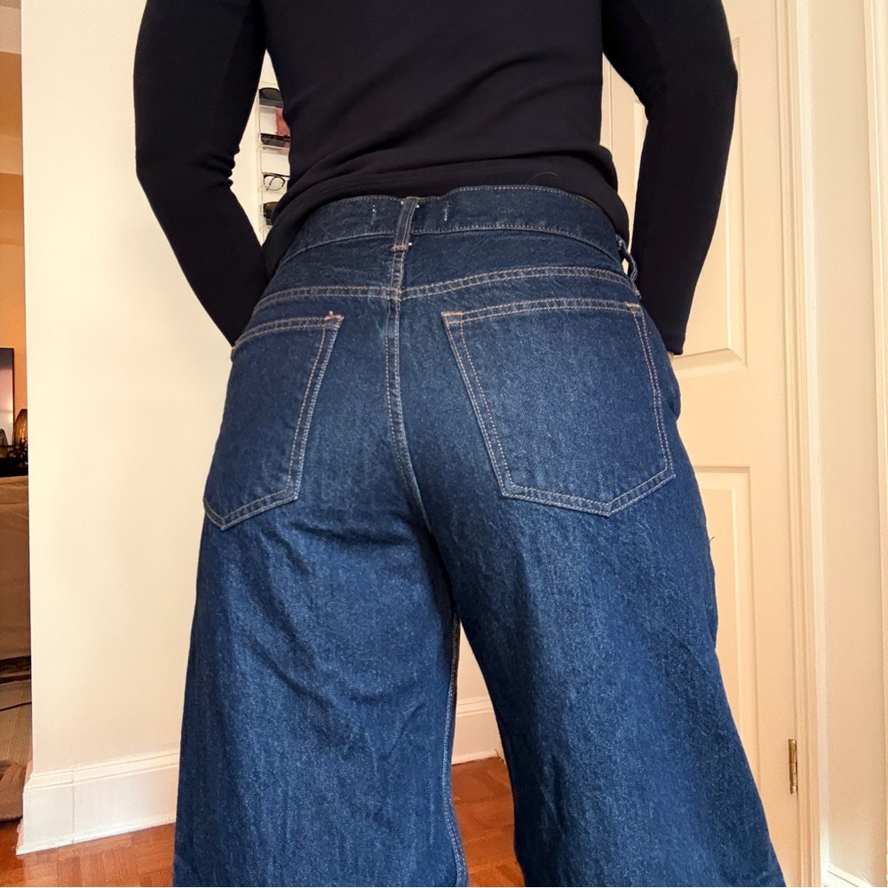 Abercrombie & Fitch Dark Blue Trouser Jeans - Picture 2 of 6